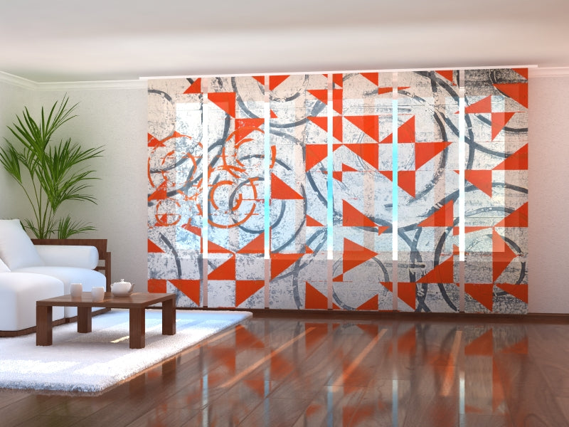 Cortinas Japonesas modernas hechas a medida para oficinas, agencias, Paneles Japoneses Deslizantes a medida para bancos, Paneles Japoneses con logo para inmobiliarias y oficinas administrativas