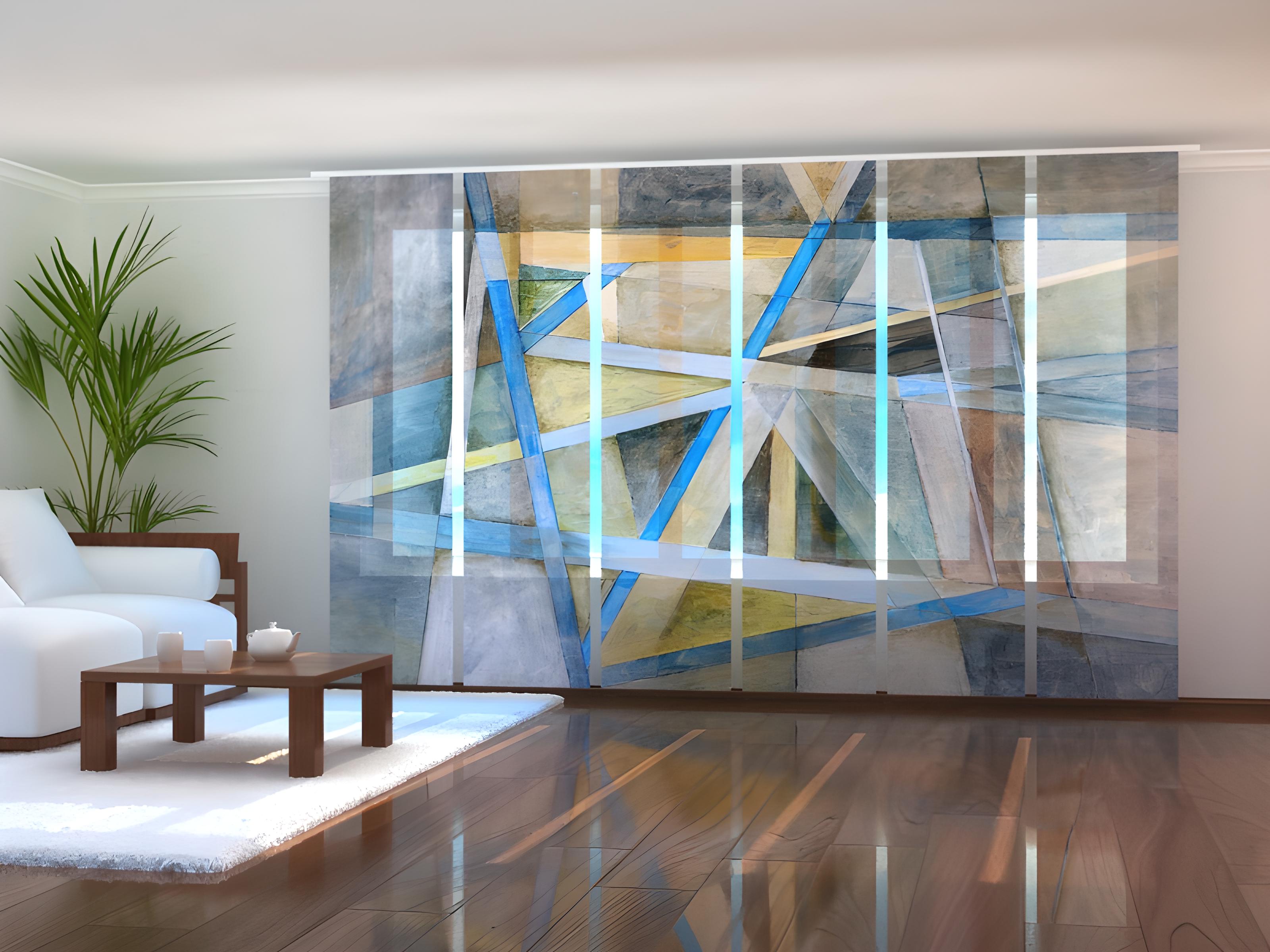 Cortinas Japonesas modernas hechas a medida para oficinas, agencias, Paneles Japoneses Deslizantes a medida para bancos, Paneles Japoneses con logo para inmobiliarias y oficinas administrativas