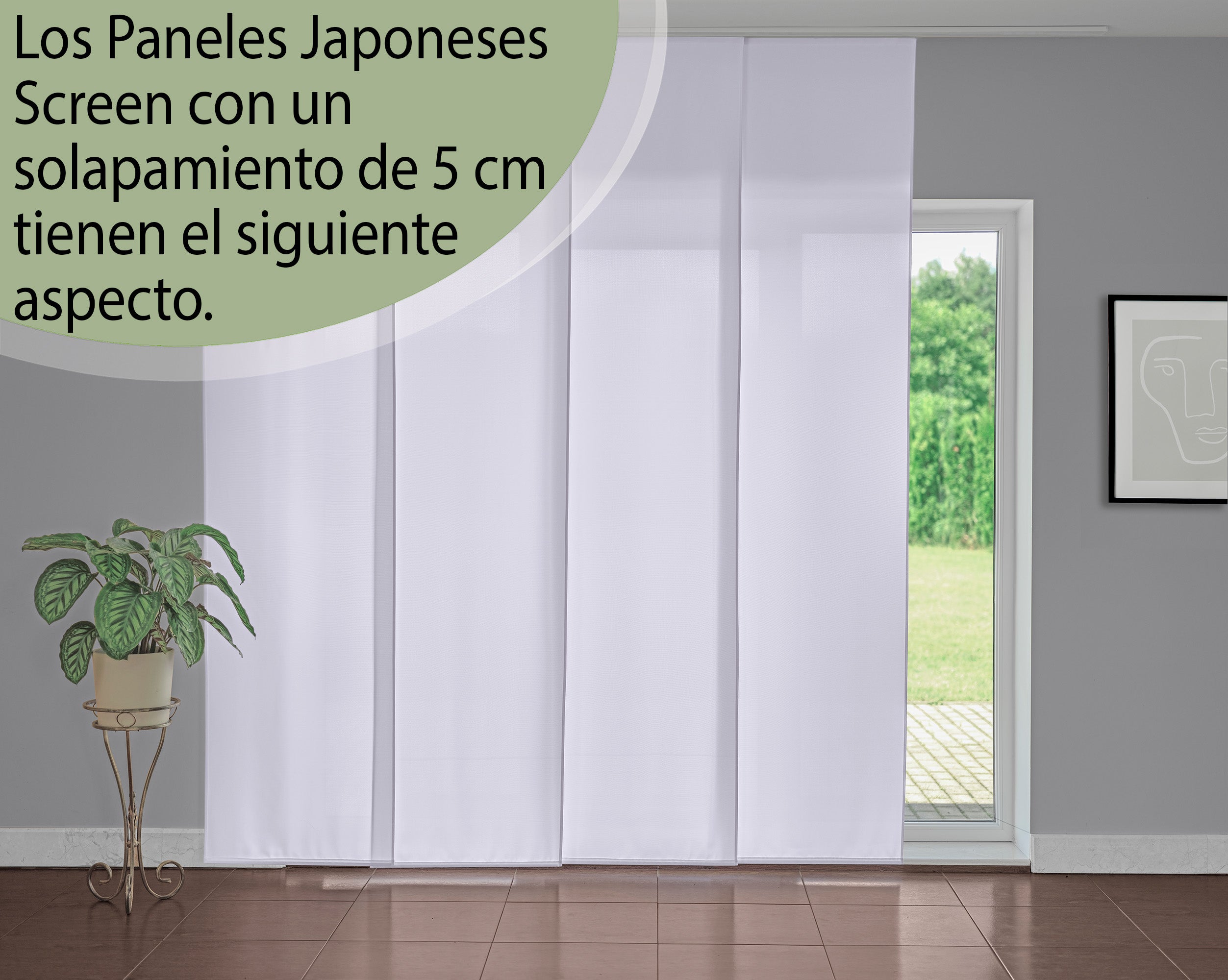 Panel Japonés Screen de Color Blanco