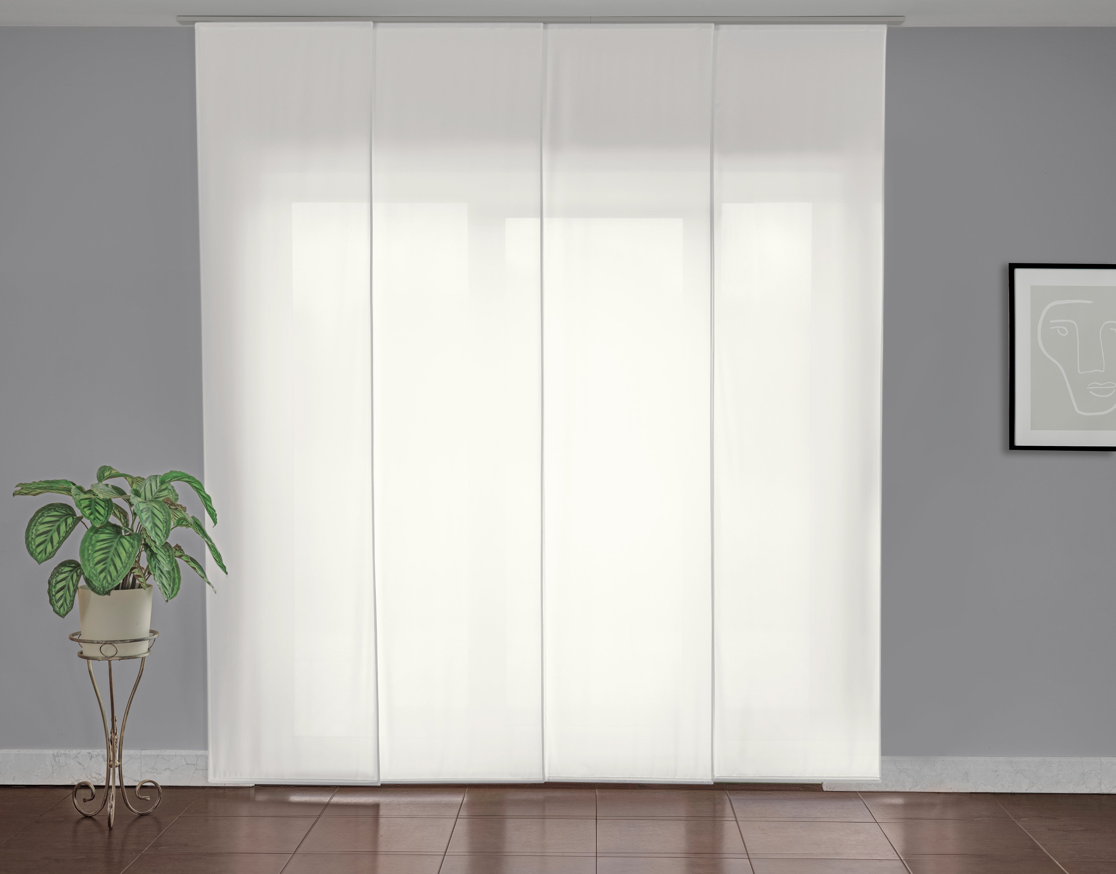 Cortinas Japonesas modernas hechas a medida para oficinas, agencias, Paneles Japoneses Deslizantes a medida para bancos, Paneles Japoneses con logo para inmobiliarias y oficinas administrativas