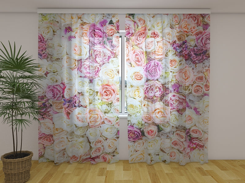 Cortina Maravilloso Muro de Flores