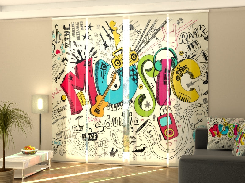 Paneles Japoneses Arte Música