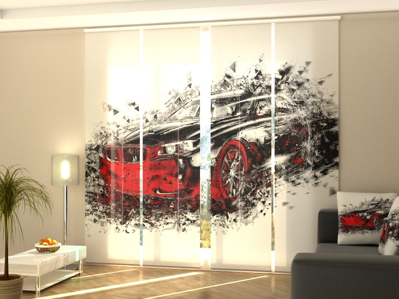 Paneles Japoneses Coche Negro Artístico