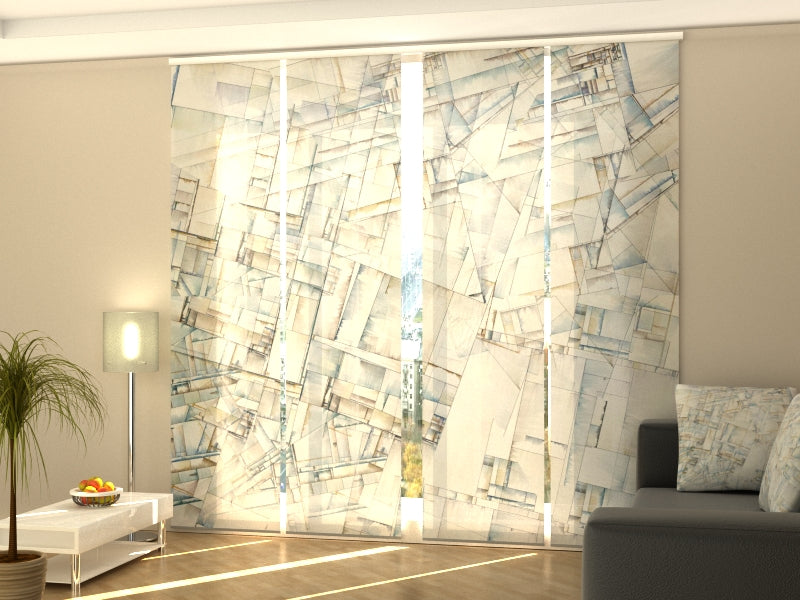 Paneles Japoneses Exquisita Abstracción en Pastel