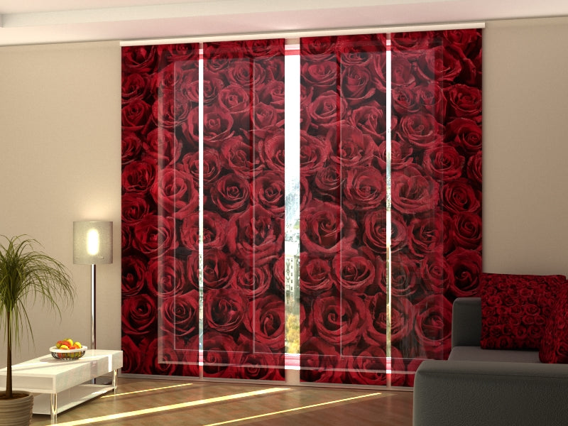 Paneles Japoneses Preciosas Rosas Rojas