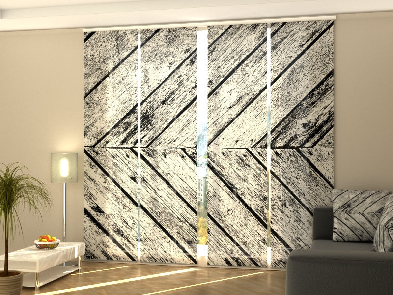 Paneles Japoneses Madera Vieja Gris