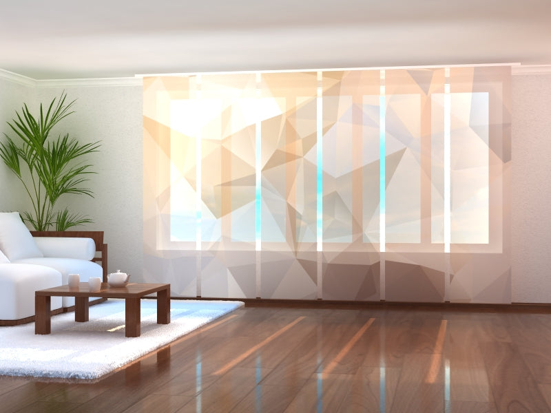 Paneles Japoneses Abstracto en Suaves Tonos Marrones