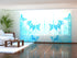 Paneles Japoneses Acuarela Azul Floral y Mariposas