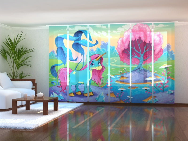 Paneles Japoneses Unicornio Feliz