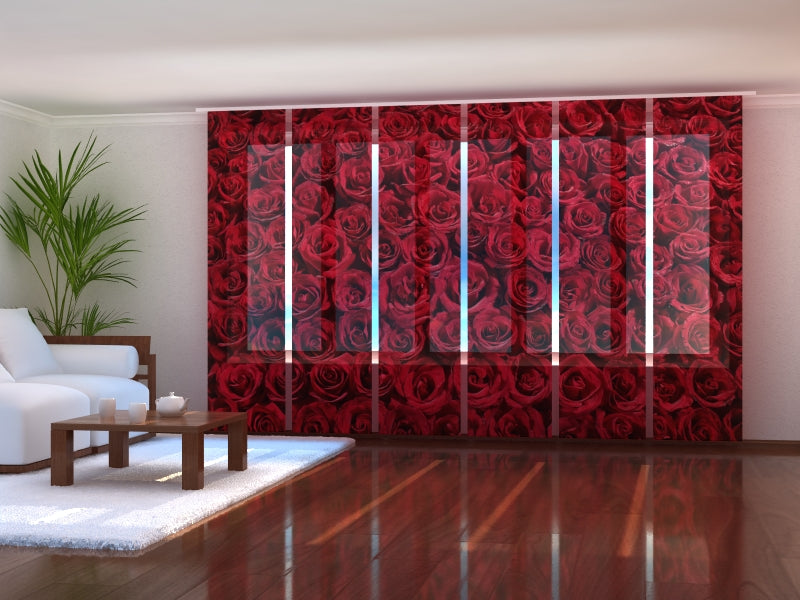 Paneles Japoneses Preciosas Rosas Rojas