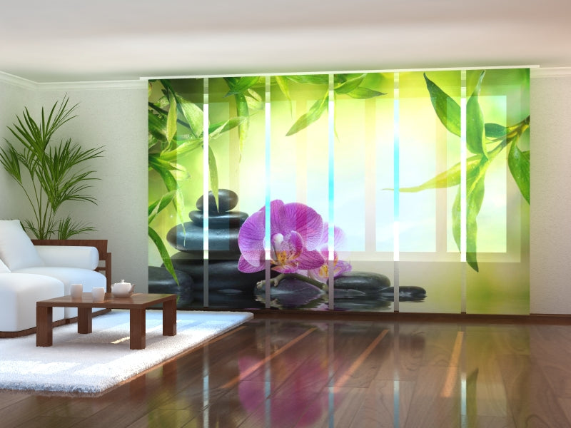 Paneles Japoneses Orquídeas y Sol 2