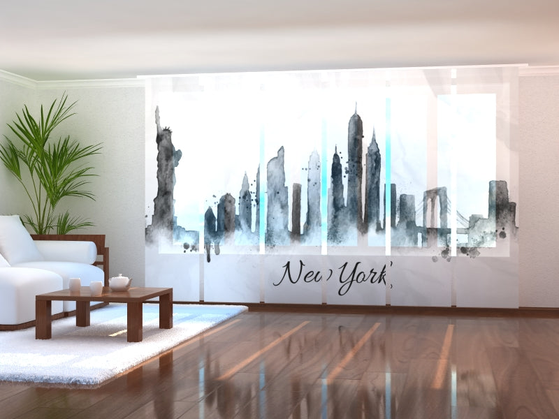 Paneles Japoneses Silueta de Nueva York