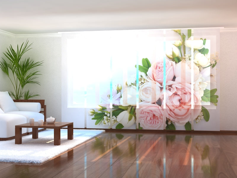 Paneles Japoneses Delicadas Rosas Veraniegas