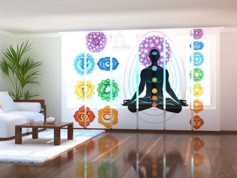 Paneles Japoneses Símbolos de los 7 Chakras