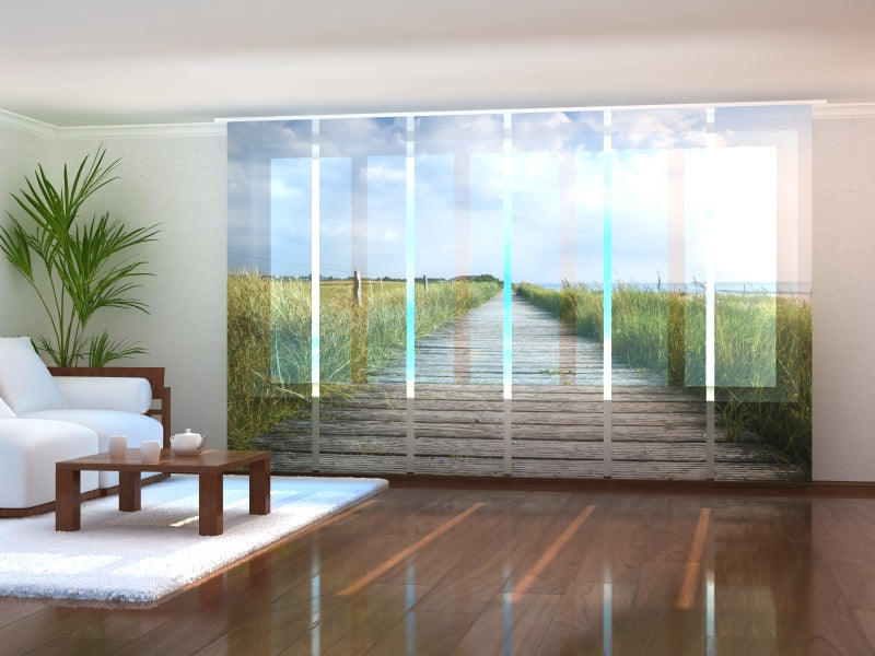 Paneles Japoneses Pasarela de Madera en la Isla de Sylt