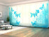 Paneles Japoneses Acuarela Azul Floral y Mariposas