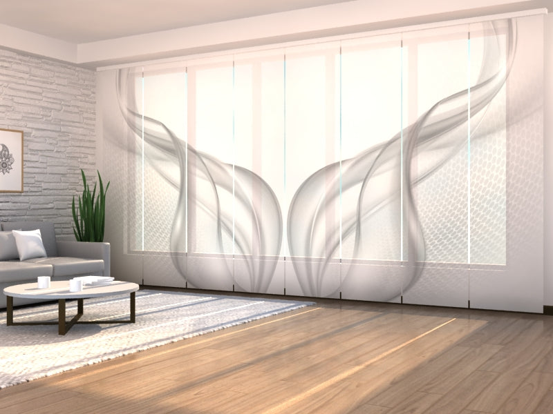 Paneles Japoneses Abstracción en Color Gris Claro 2