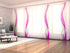 Paneles Japoneses Ondas Abstractas en Magenta y Gris