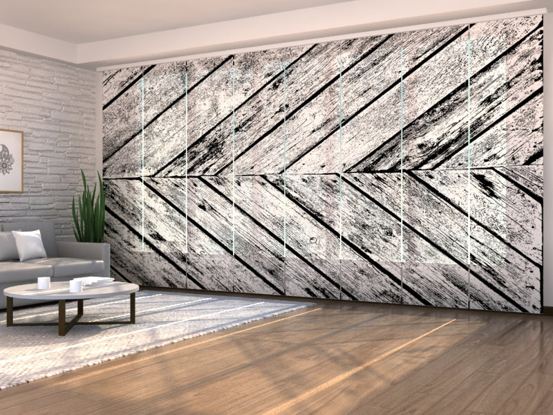 Paneles Japoneses Madera Vieja Gris