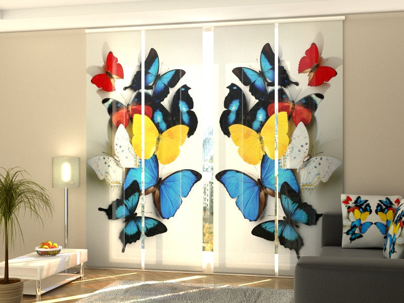 Paneles Japoneses Mariposas Coloridas