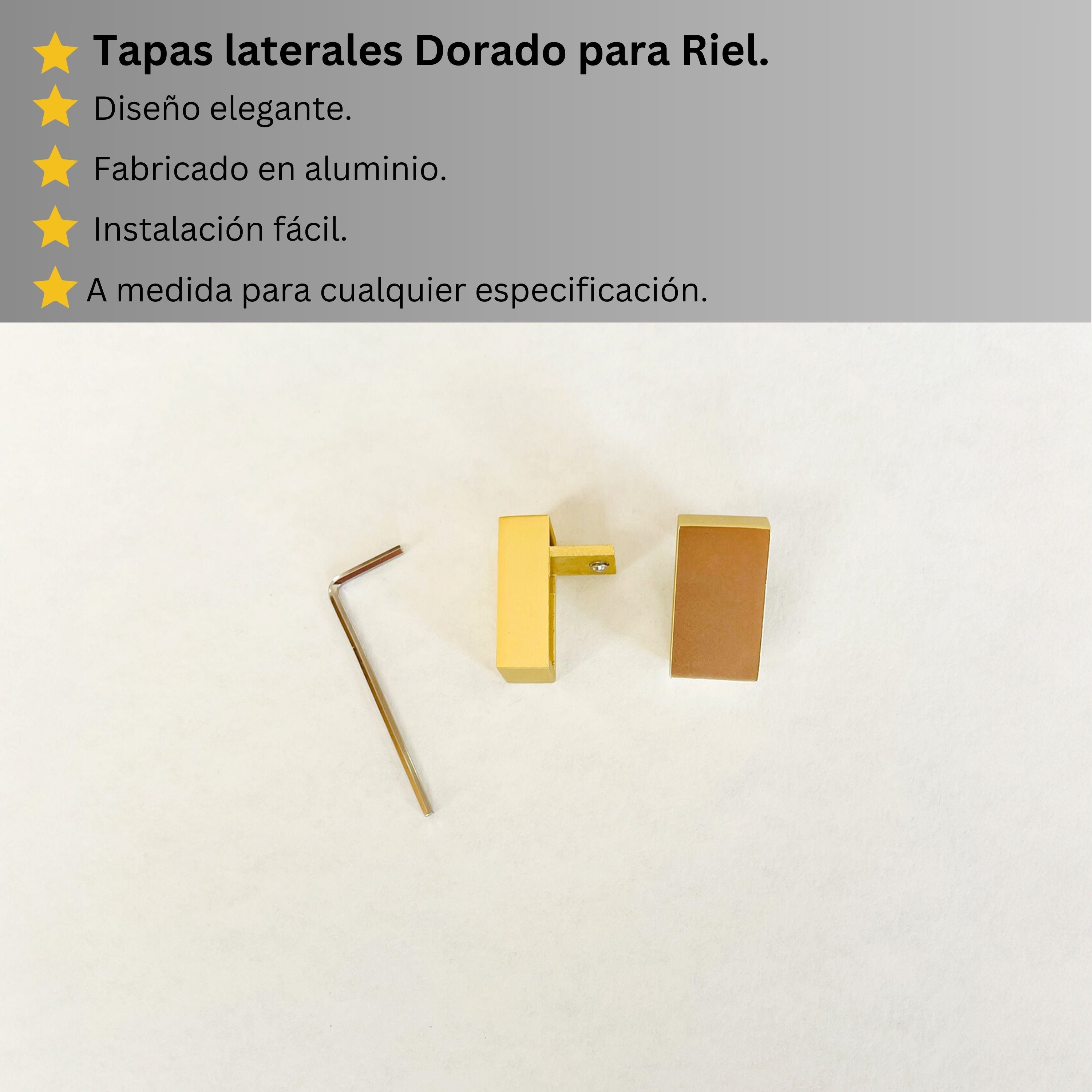 Doble Riel de Cortina, Dorado, Montado en la Pared – Tamaños personalizados, diseño moderno y elegante.