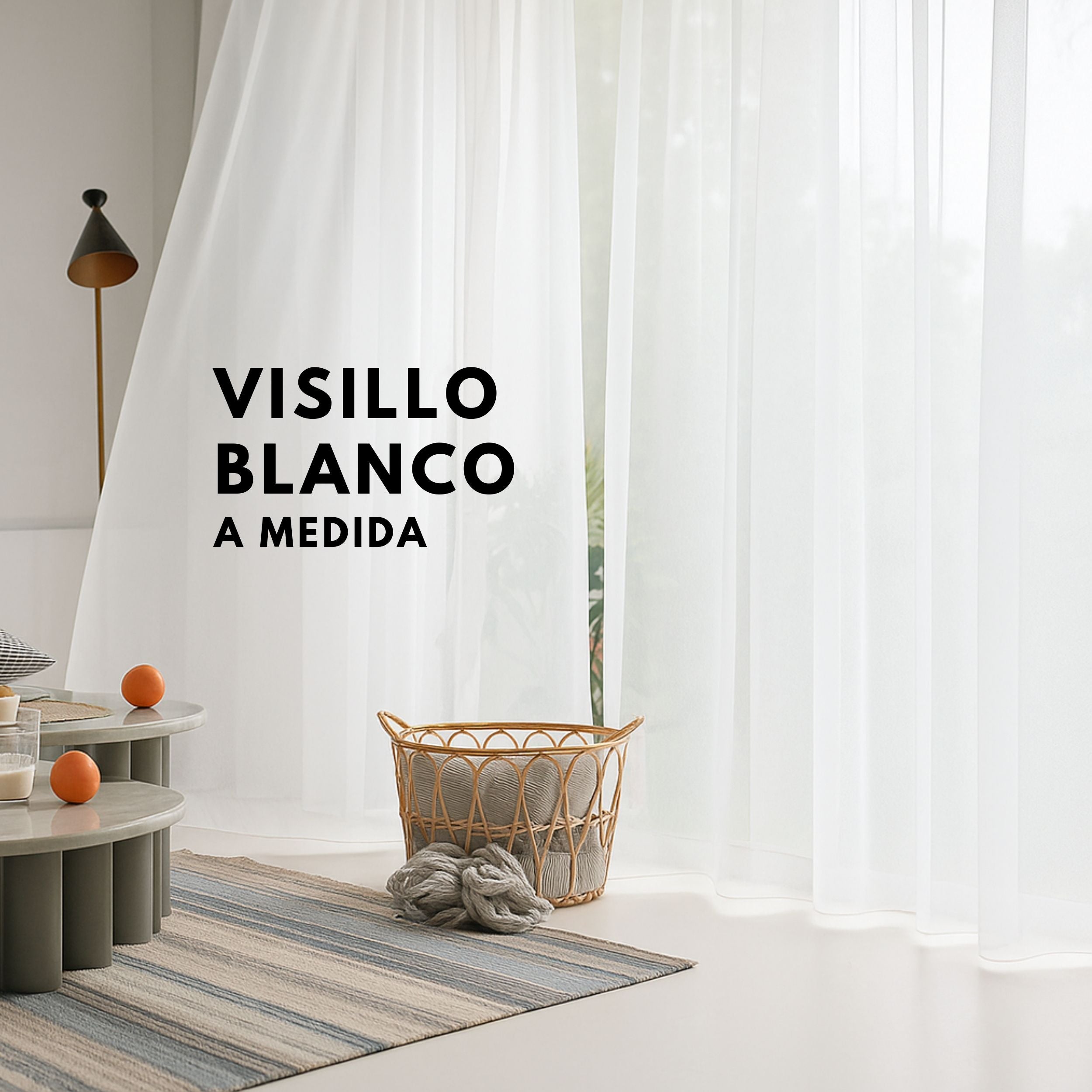 Cortina Traslúcida (Visillo) Blanca Premium – Hecha a Medida para un Acabado Perfecto