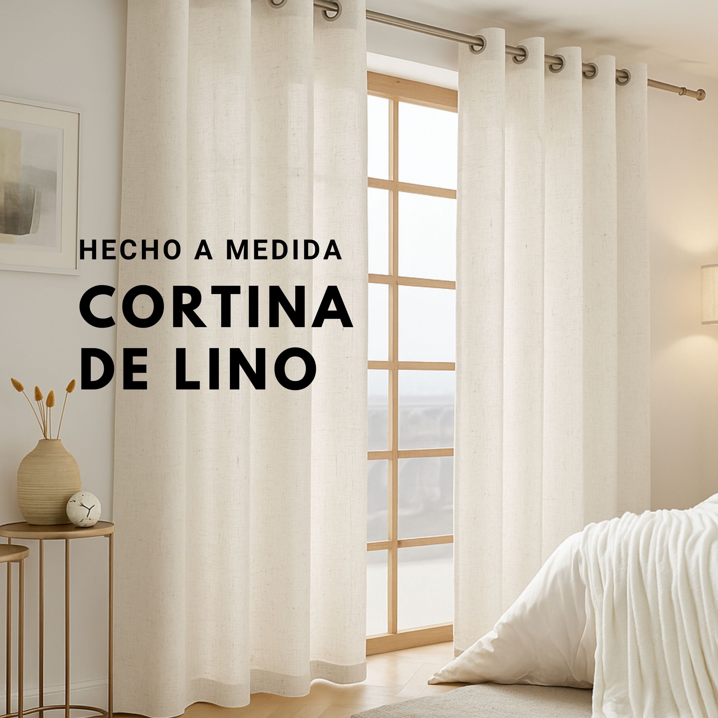 Cortinas de Mezcla de Lino a Medida: Aspecto Natural, Durabilidad Moderna