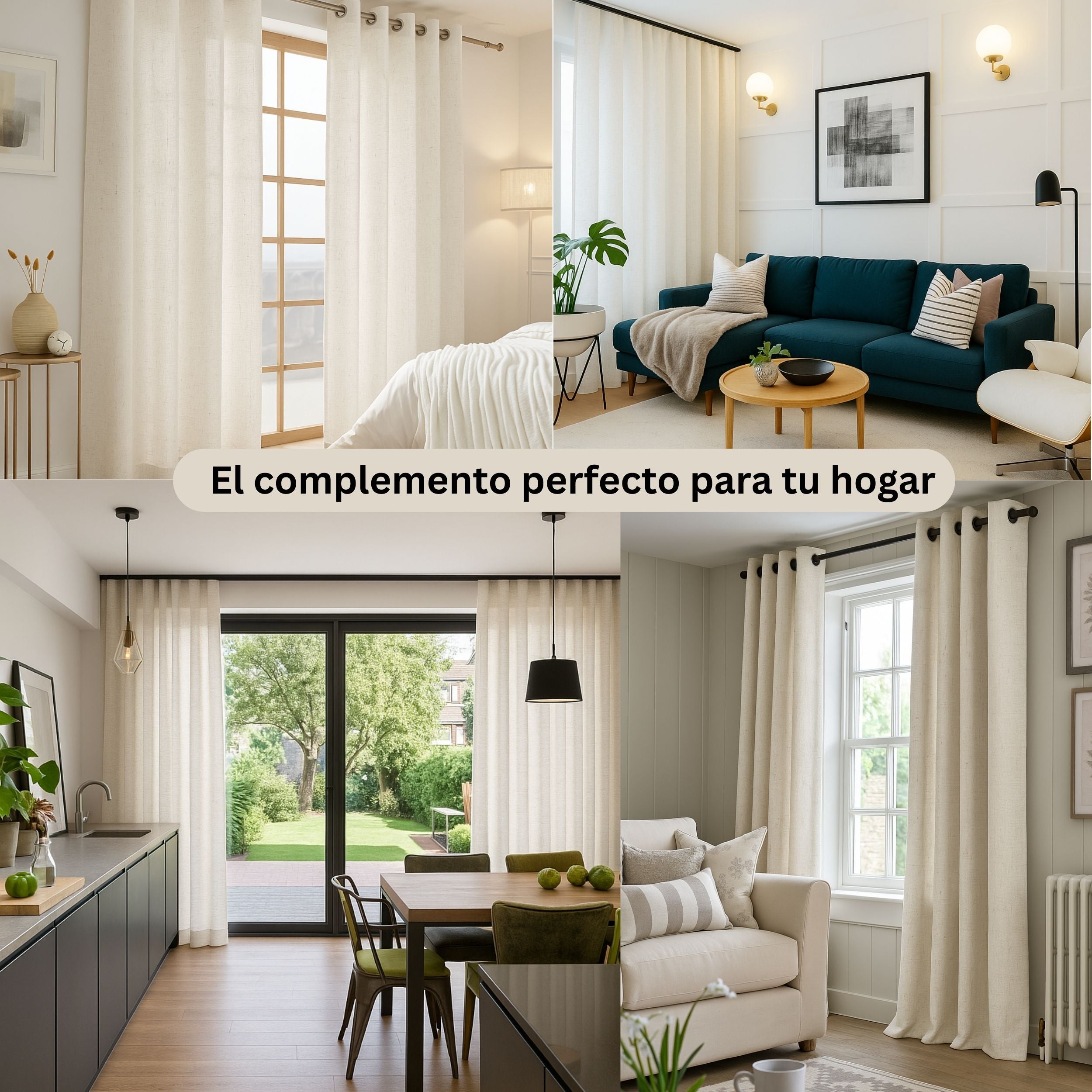 Cortinas de Mezcla de Lino a Medida: Aspecto Natural, Durabilidad Moderna