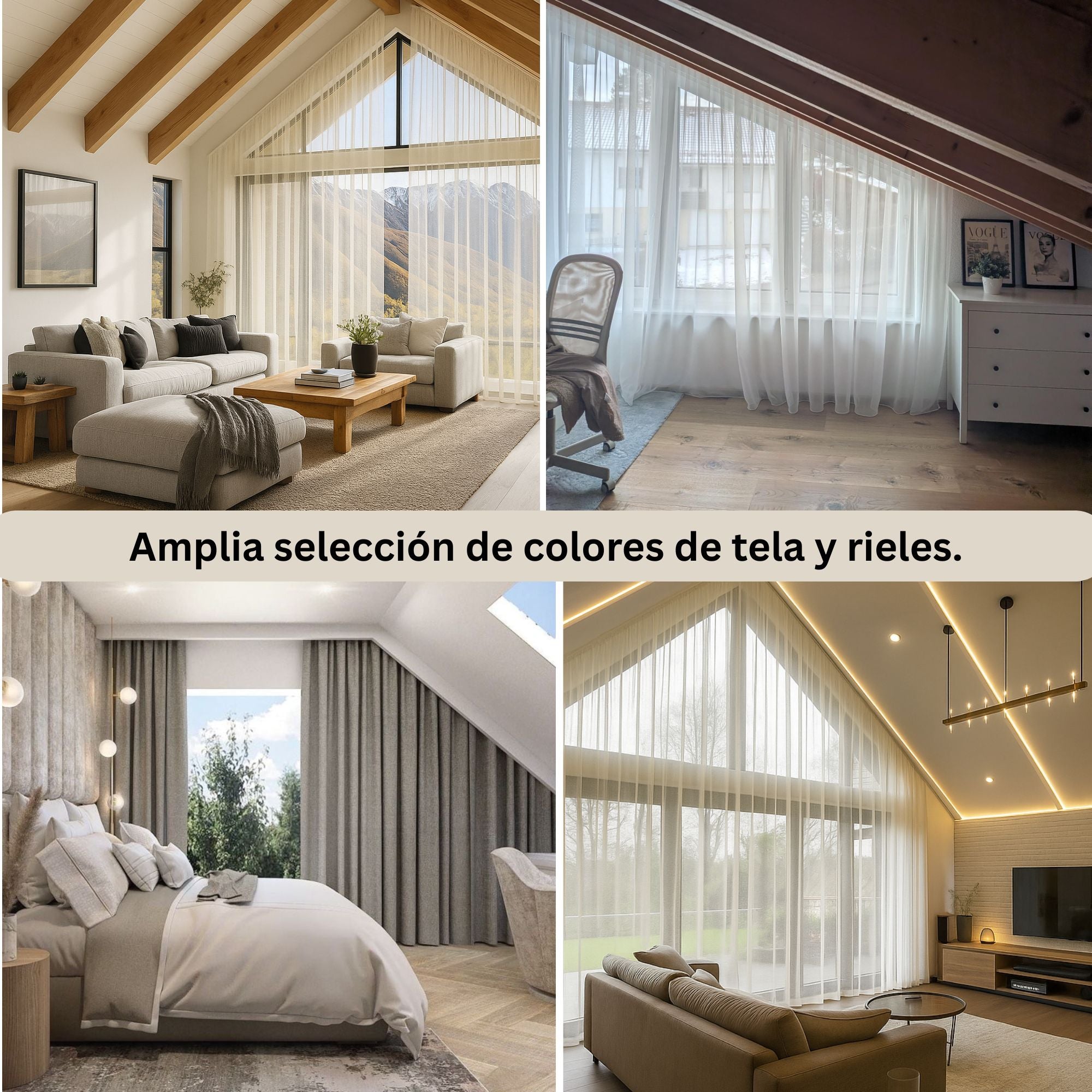 Cortinas Angulares a Medida Blackout - Solución para Ventanas Inclinadas