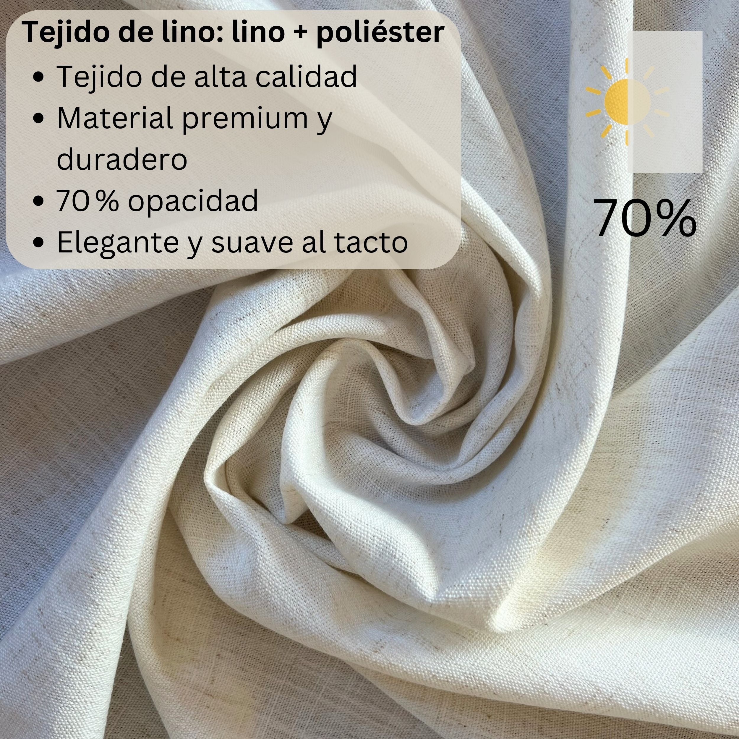 Cortinas de Mezcla de Lino a Medida: Aspecto Natural, Durabilidad Moderna