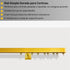 Riel de Cortina Simple, Dorado, Montado en la Pared – Hecho a Medida, Diseño Elegante y Moderno.