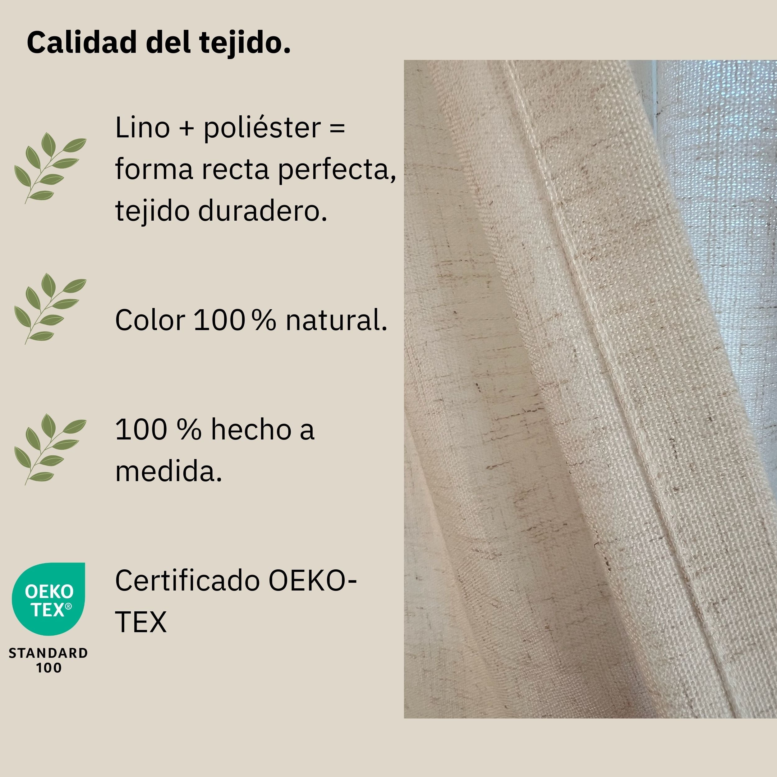 Cortinas de Mezcla de Lino a Medida: Aspecto Natural, Durabilidad Moderna