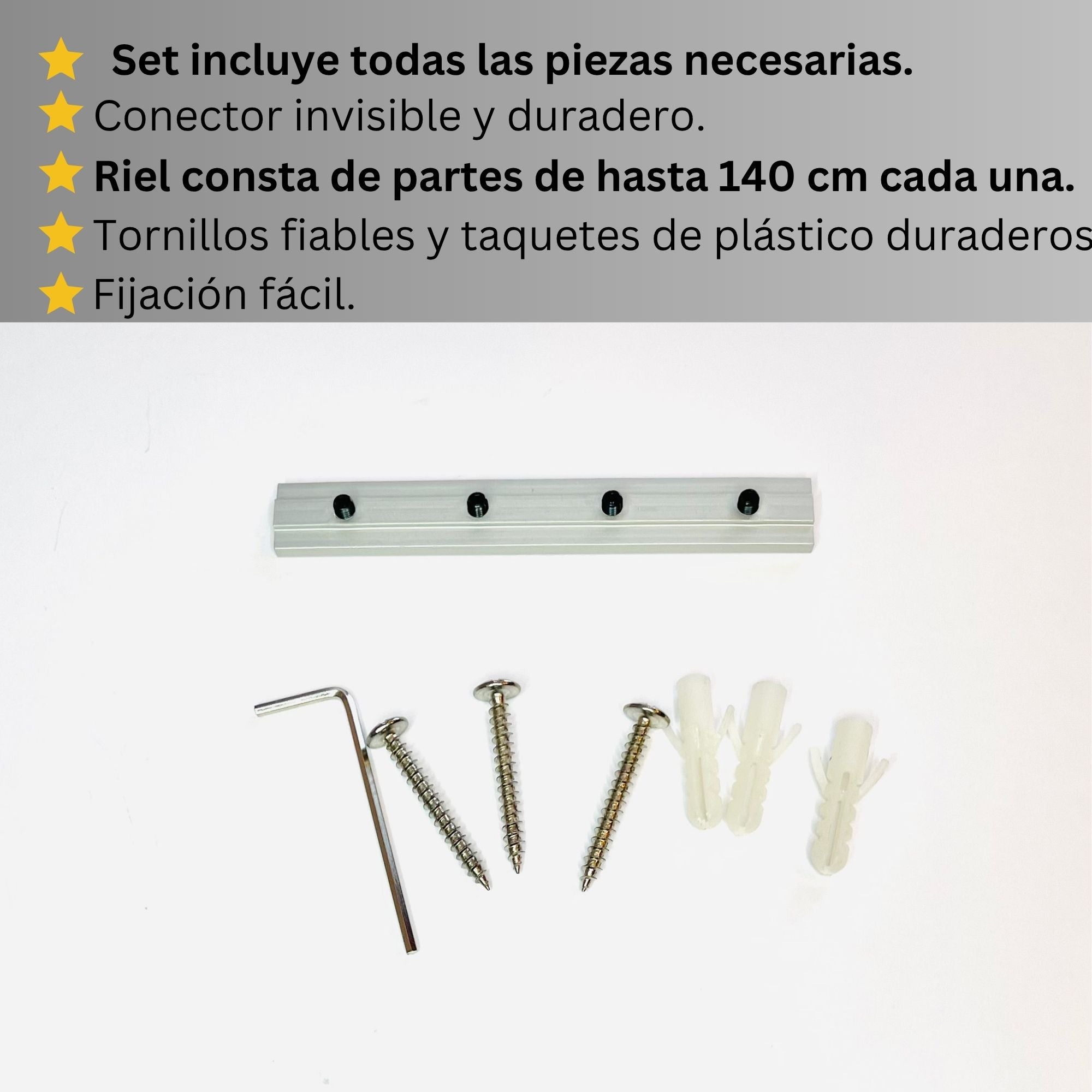 Riel de Cortina Simple, Blanco, Montado en el Techo – Cualquier Tamaño Personalizado, Diseño Elegante y Funcional.