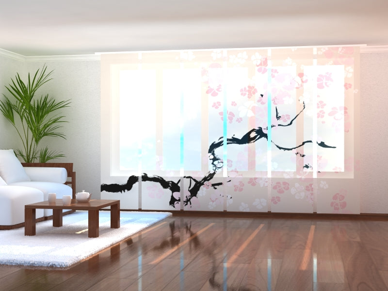 Paneles Japoneses Cerezo en Flor Abstracto