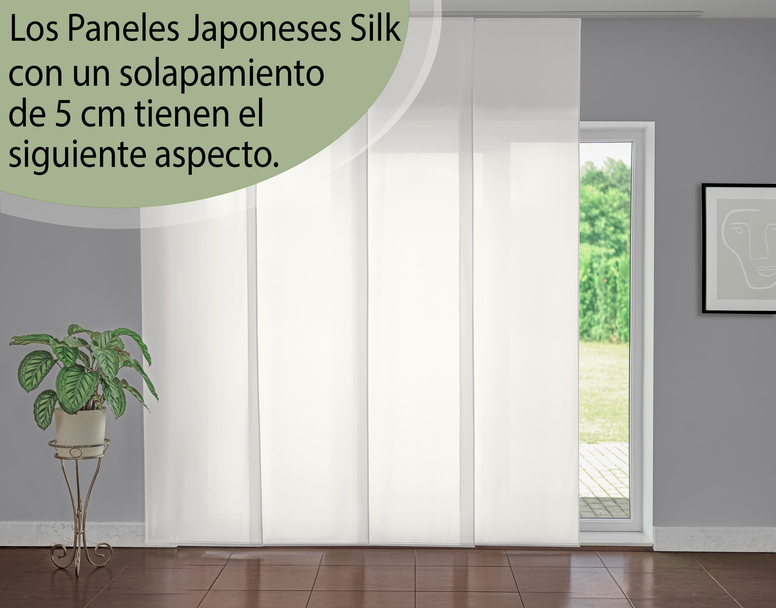 Panel Japonés Silk de Color Blanco