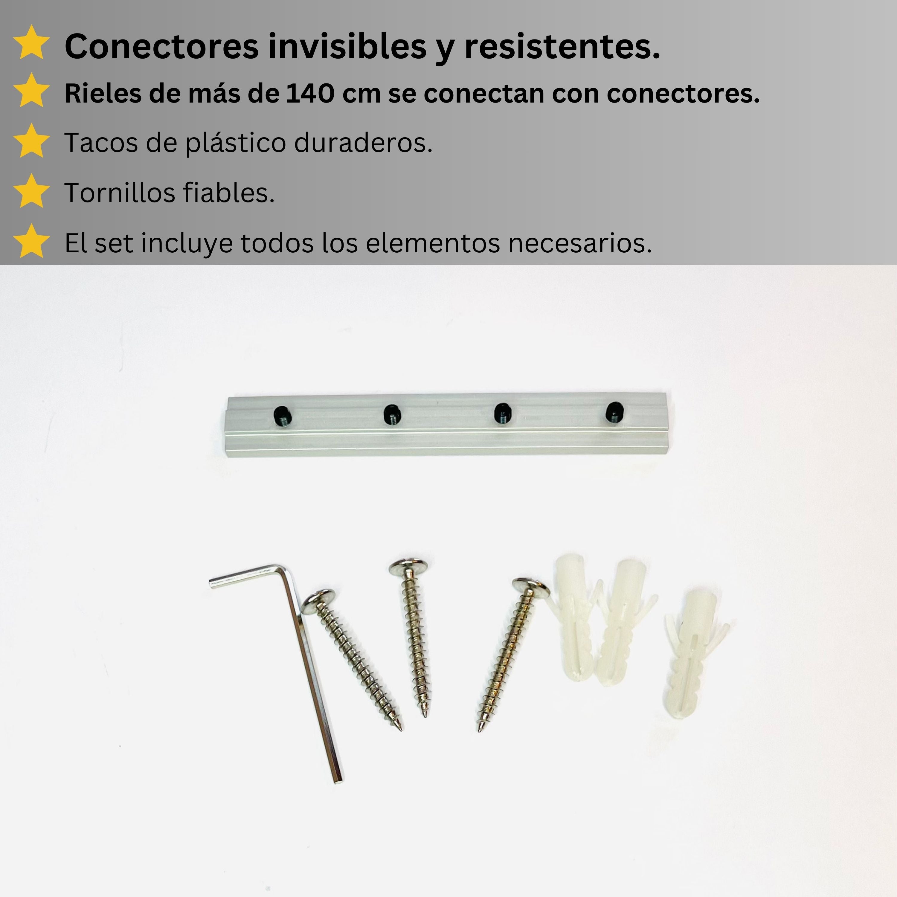 Riel de Cortina Simple, Dorado, Montado en la Pared – Hecho a Medida, Diseño Elegante y Moderno.