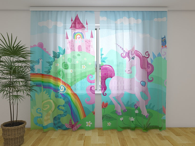 Cortina País Mágico y Unicornio