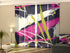 Set de 4 Paneles Japoneses con un Riel de 4 vías, Abstracción en Acuarela Luminosa, Medidas: 60x270 cm