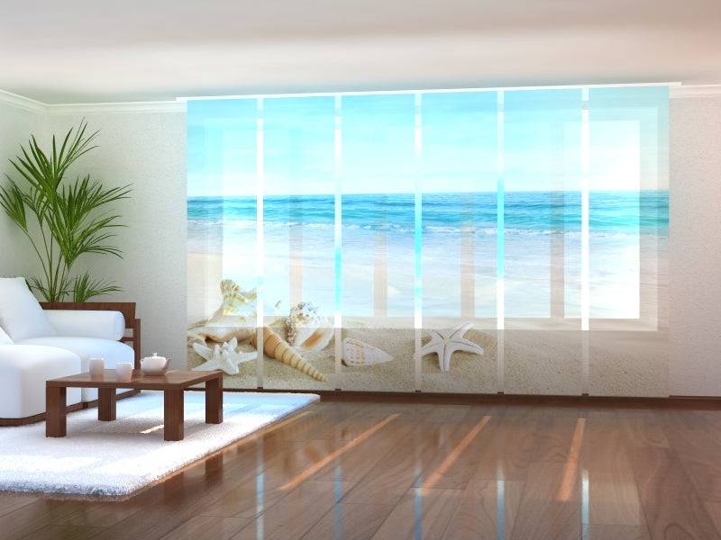 Paneles Japoneses Conchas en la Hermosa Playa