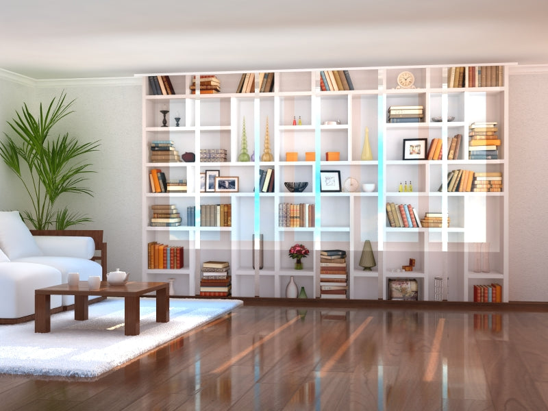 Paneles Japoneses Librería en Blanco