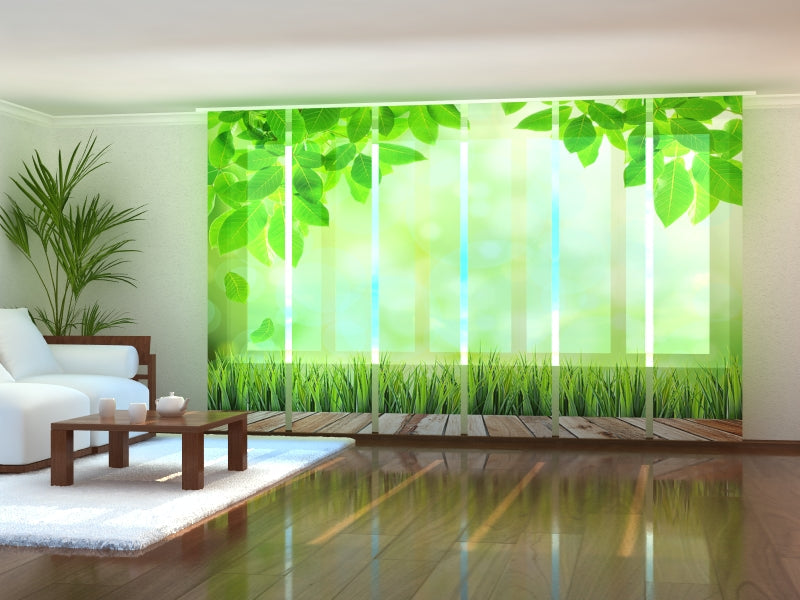 Paneles Japoneses Pasarela de Madera a la Naturaleza