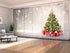 Paneles Japoneses Árbol de Navidad Plateado y Rojo