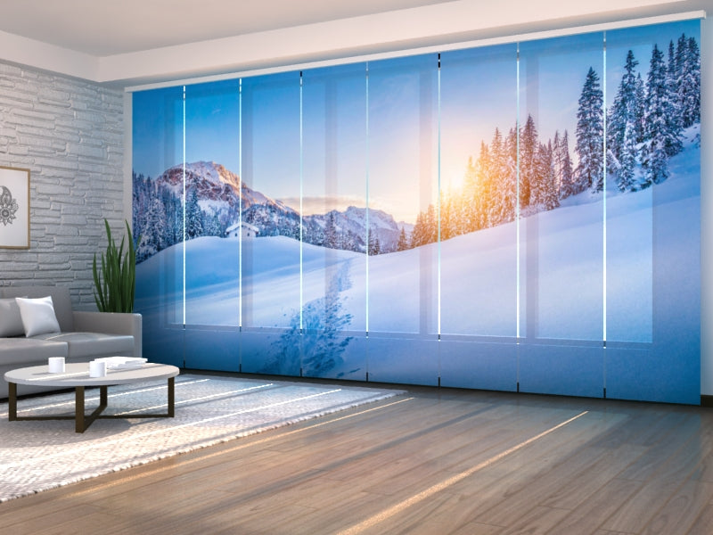 Paneles Japoneses Maravillas Invernales en los Alpes
