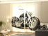 Set de 4 Paneles Japoneses con un Riel de 4 vías, Moto Negra, Medidas: 60x270 cm