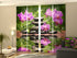 Set de 4 Paneles Japoneses con un Riel de 4 vías, Orquídeas en el Jardín, Medidas: 60x300 cm