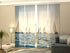 Set de 4 Paneles Japoneses con un Riel de 4 vías, Mar y Veleros, Medidas: 60x300 cm
